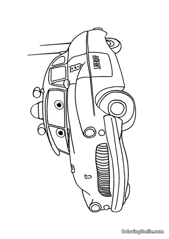 Samochód Szeryfa - Kolorowanka