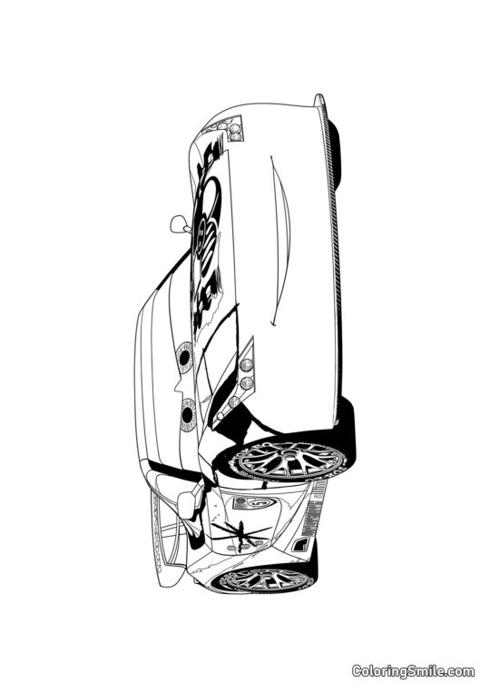 Samochód sportowy - Kolorowanka