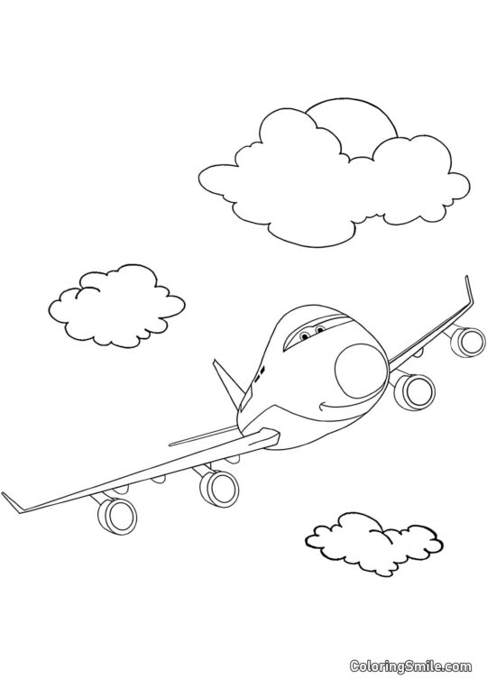 Samochód-samolot - Kolorowanka