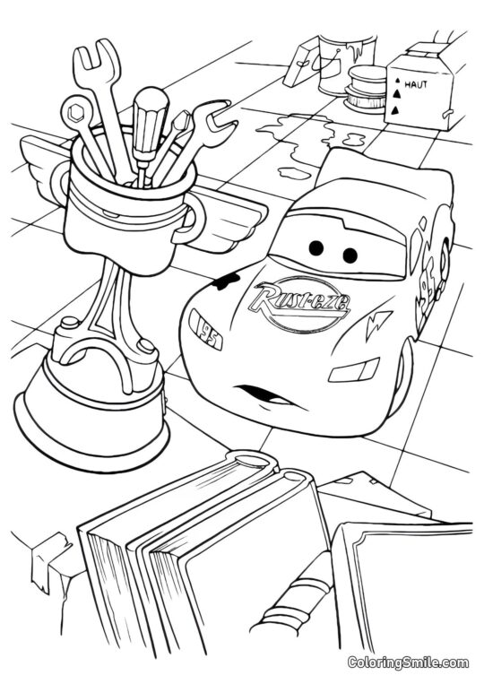 McQueen i puchar - Kolorowanka