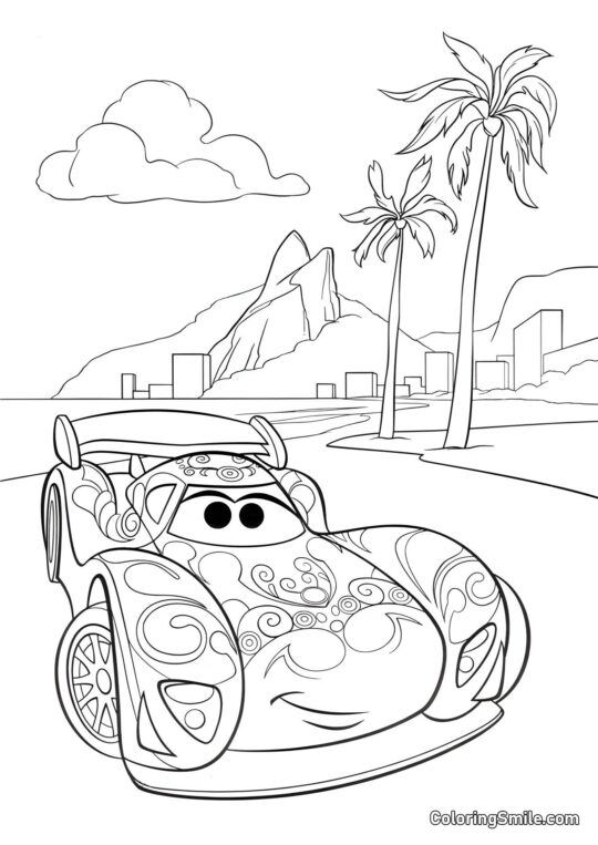 Carla Veloso na plaży - Kolorowanka