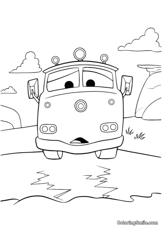 Wąż (Czerwony) w smutku - Kolorowanka