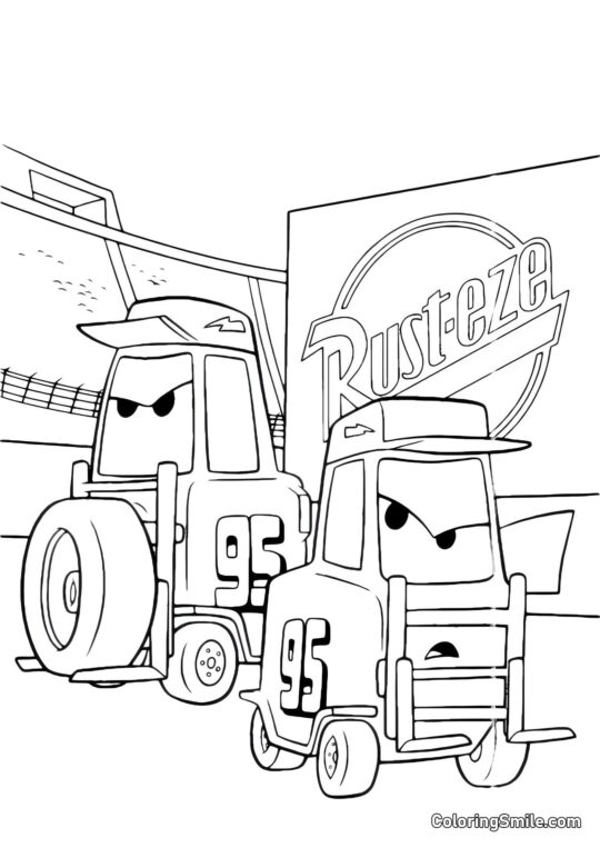 Złe samochody - Kolorowanka