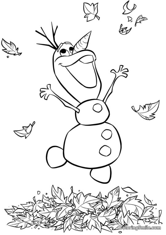 Szczęśliwy bałwanek Olaf Szczęśliwy bałwanek Olaf - Kolorowanka