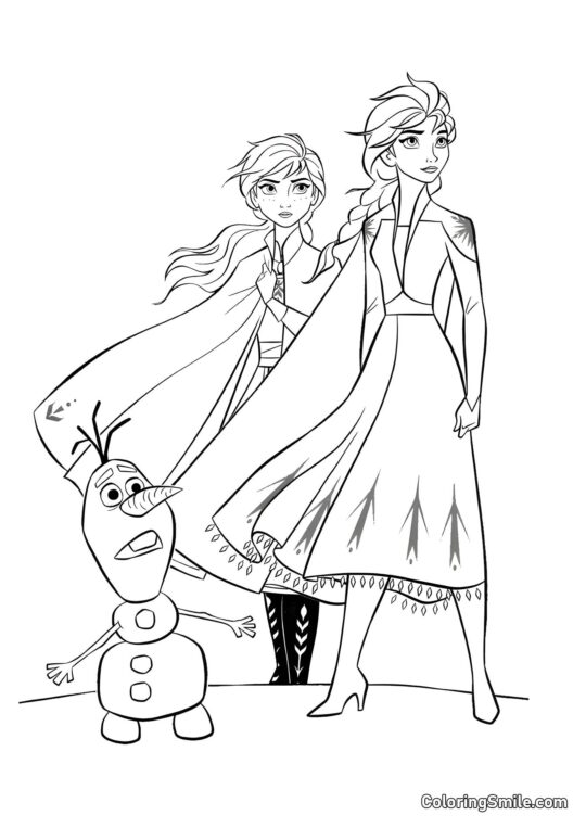 Elsa, Anna, Olaf Elsa, Anna, Olaf - Kolorowanka