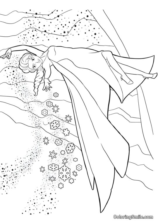 Elsa zamraża Elsa zamraża - Kolorowanka