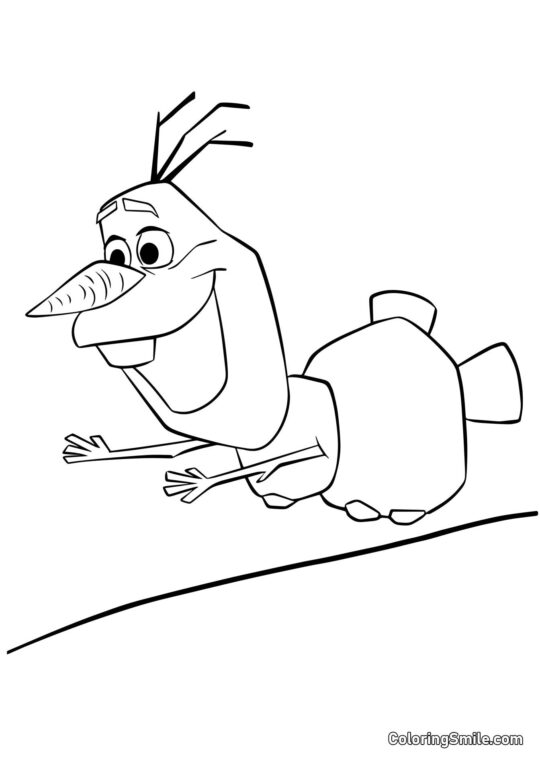 Olaf w locie Olaf w locie - Kolorowanka