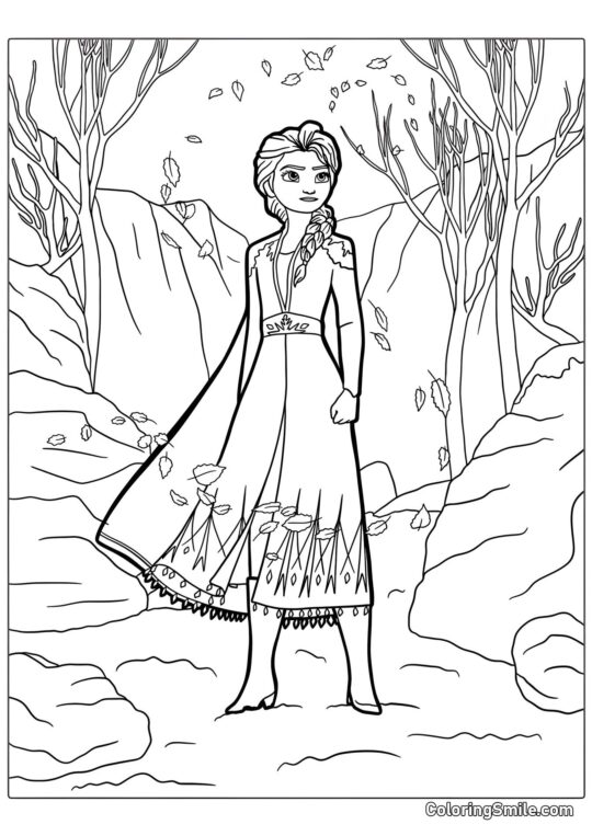 Elsa w kanionie Elsa w kanionie - Kolorowanka