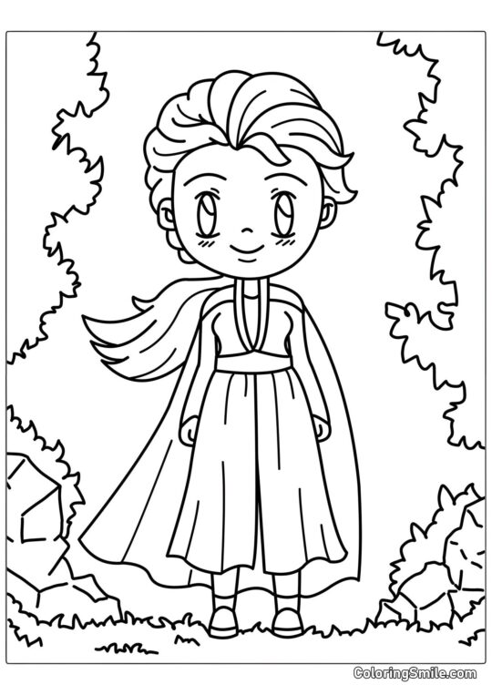 Kawaii Elsa Kawaii Elsa - Kolorowanka